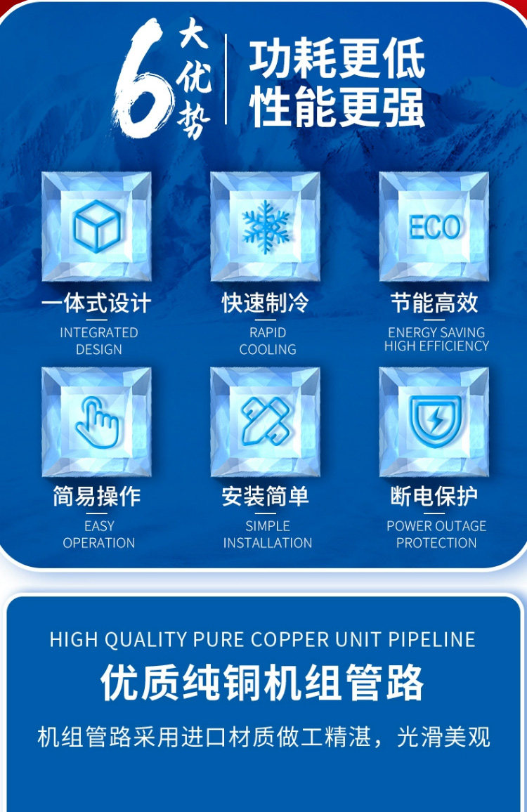 冷库制冷机组保鲜冷冻英华特压缩机组高中低温制冷一体机3p5p10P(pic4)