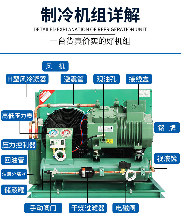 德国比泽尔冷库制冷机组全套设备3p5p半封闭活塞高低温专用压缩机(pic11)