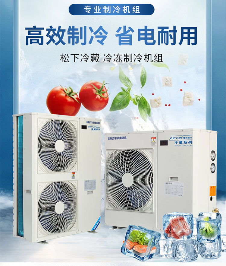 松下冷库制冷机组小型全封闭3匹冷藏冷冻5匹压缩机全套设备一体机(pic7)