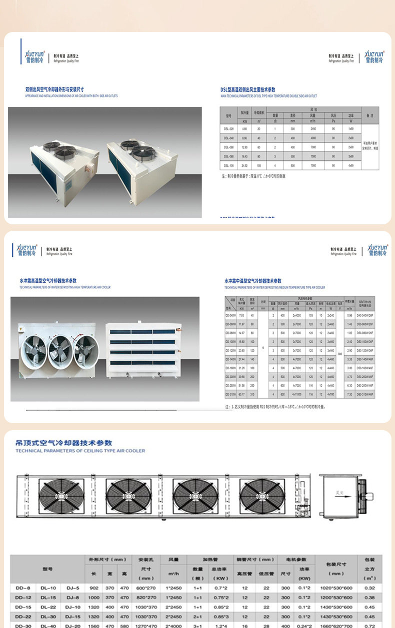 冷库冷风机蒸发器制冷设备电化霜内机小型全套设备专用冷藏DD内机(pic15)