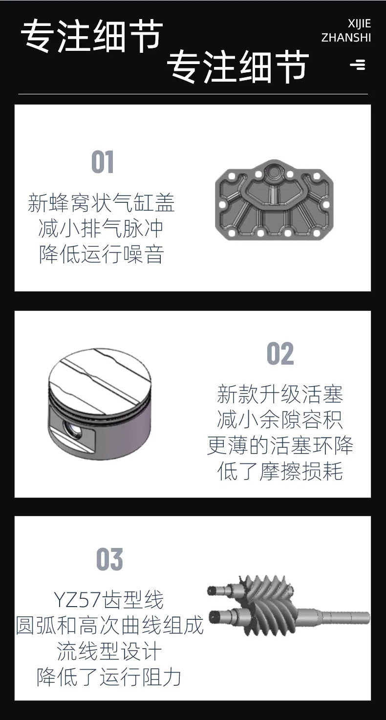 博莱特冷库制冷压缩机组低温冻库全套设备5匹40P高温活塞压缩机头(pic11)