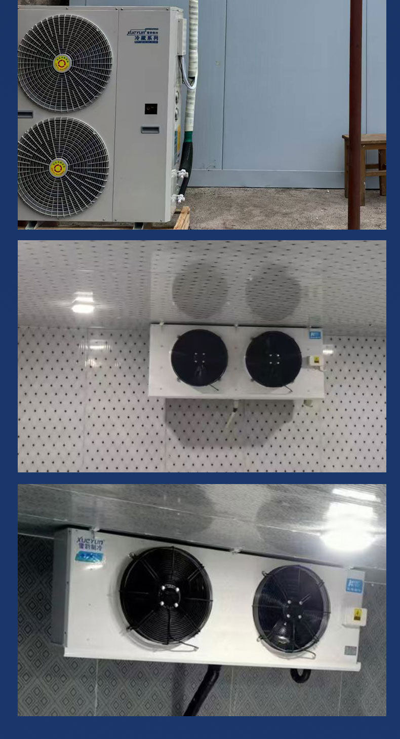 冷库热氟融霜套机保鲜冷冻库全套设备5P10匹制冷机组免安装一体机(pic16)