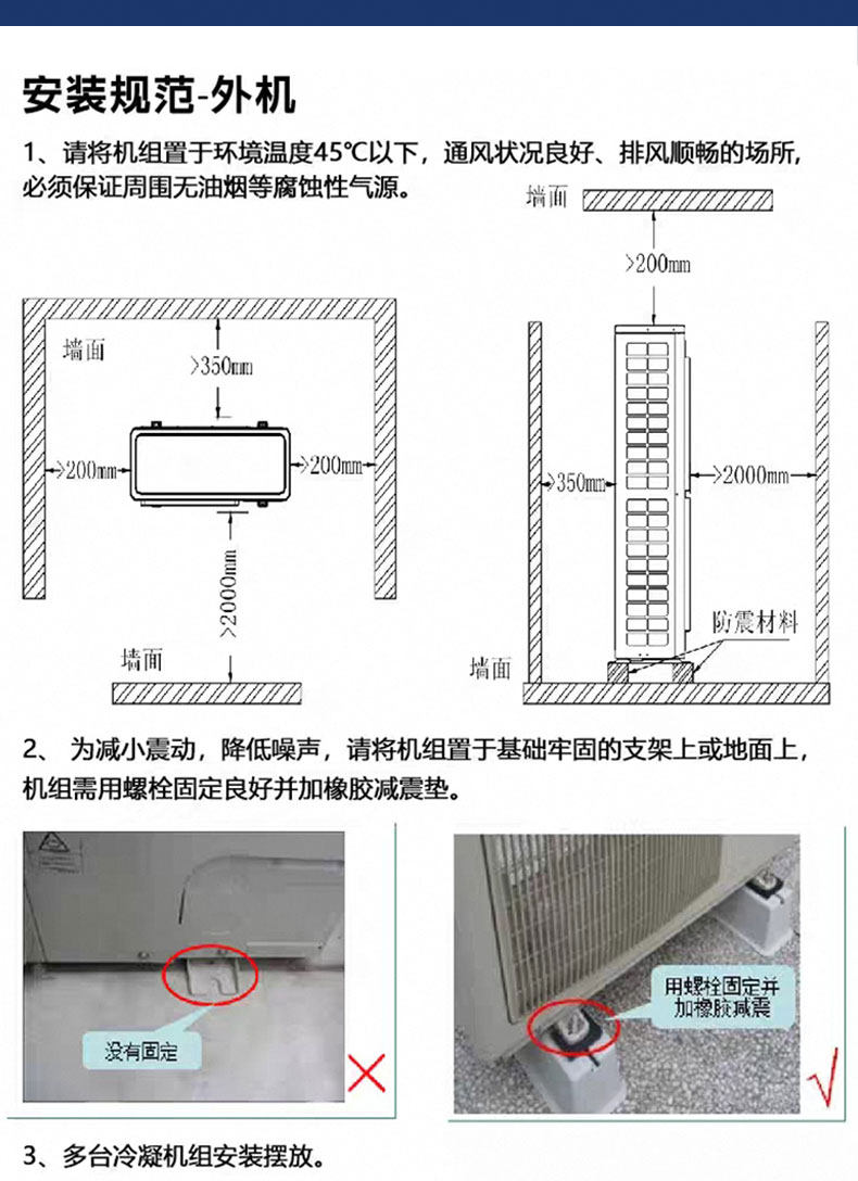 冷库热氟融霜套机保鲜冷冻库全套设备5P10匹制冷机组免安装一体机(pic17)
