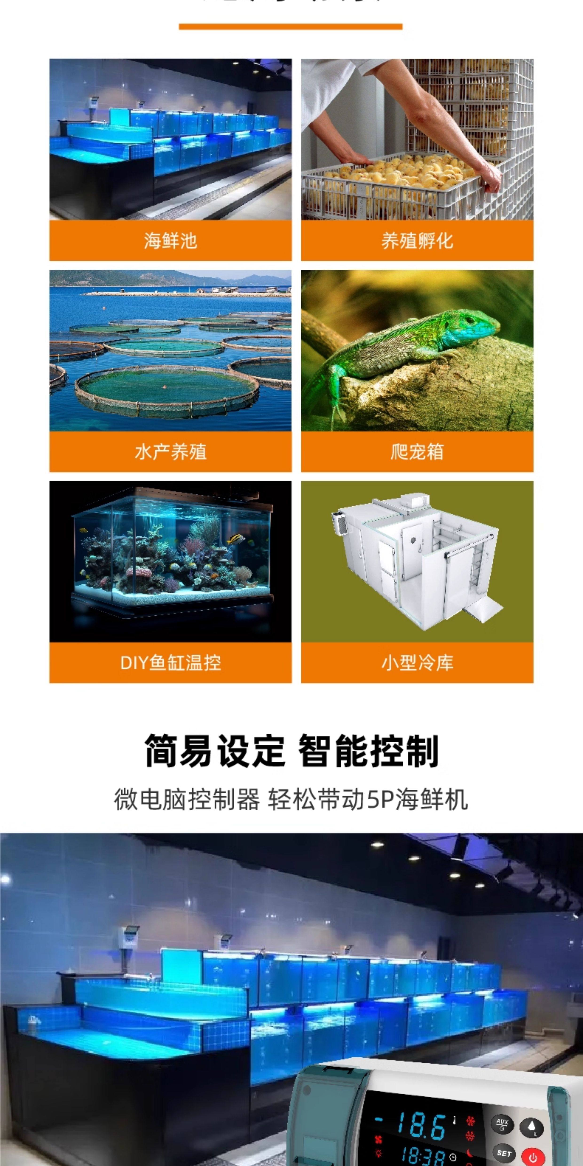 精创ECB-1000P 一体式制冷制热自动转换 小型海鲜机冷水机温控器(pic2)