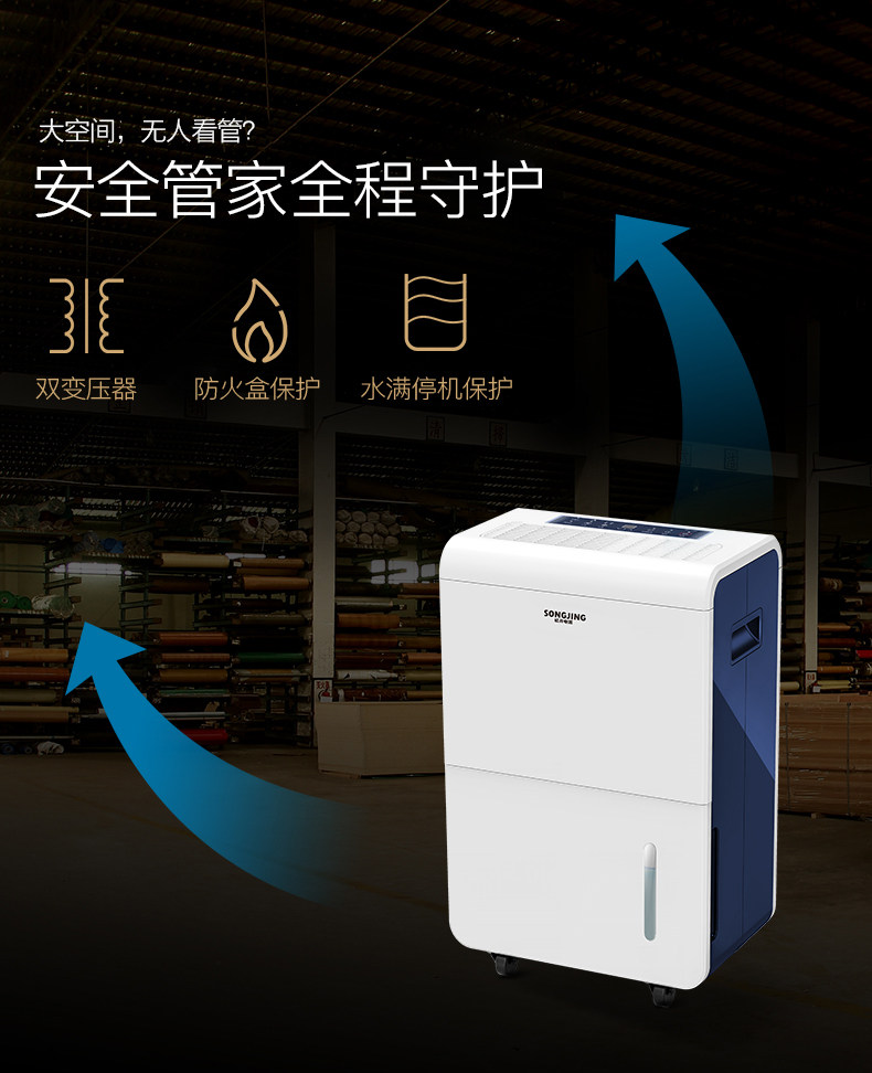 松井别墅除湿机抽湿机器防潮吸湿泵压干燥净化大户型功率SJ-660EP(pic7)