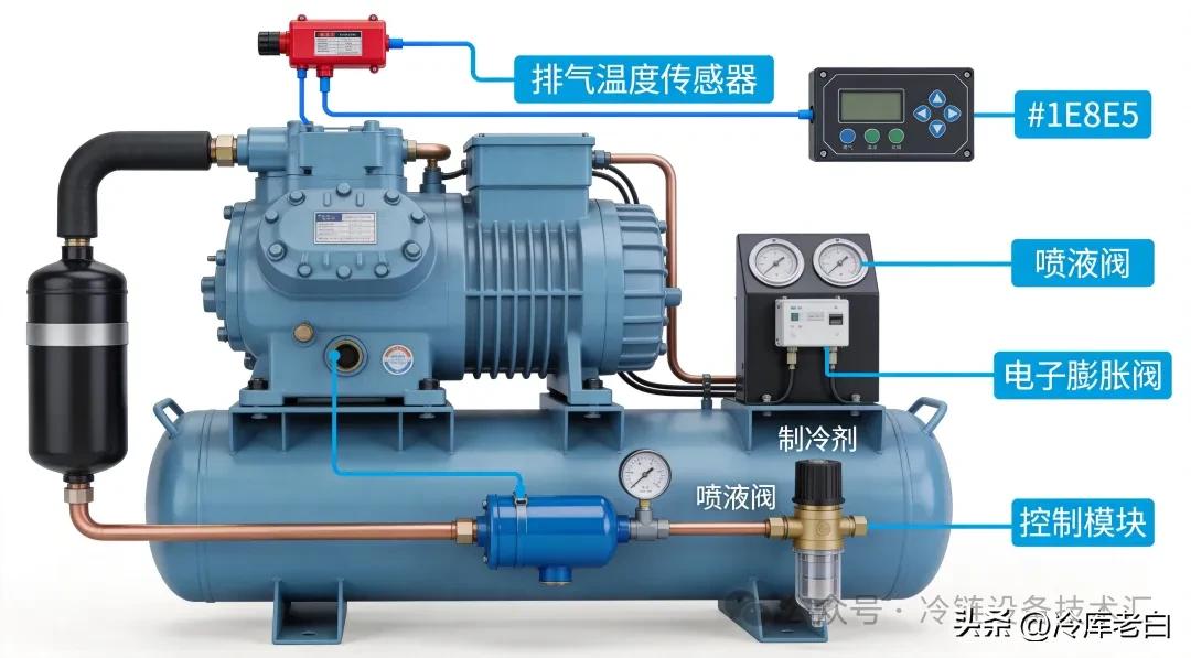 低温冷库压缩机为什么需要喷液? 排气温度控制不到位,后果很严重(pic3) 低温冷库压缩机为什么需要喷液? 排气温度控制不到位,后果很严重(pic3)
